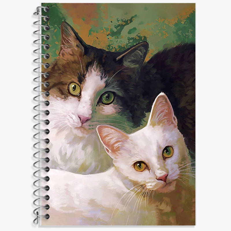 دفتر زبان دوخط 50 برگ خندالو طرح گربه ها کد F9329