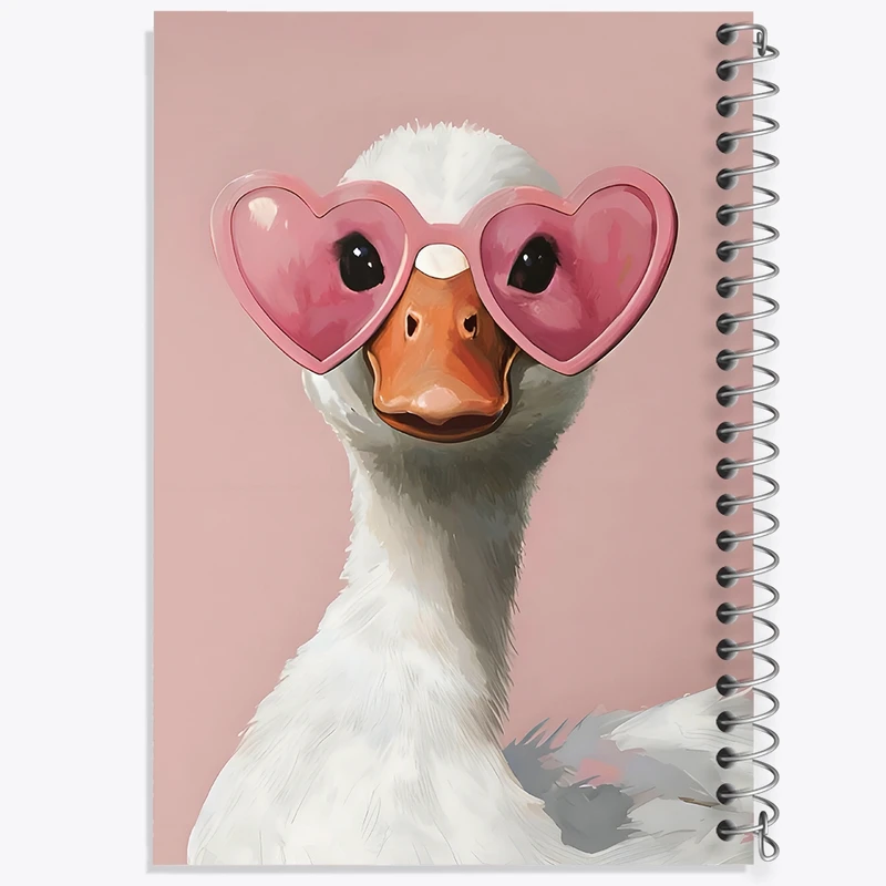 دفتر ژورنال نویسی 50 برگ خندالو مدل نقطه ای طرح اردک کد F9940