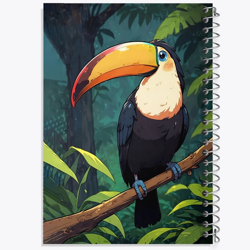 دفتر طراحی 50 برگ خندالو طرح پرنده توکان کد N5879