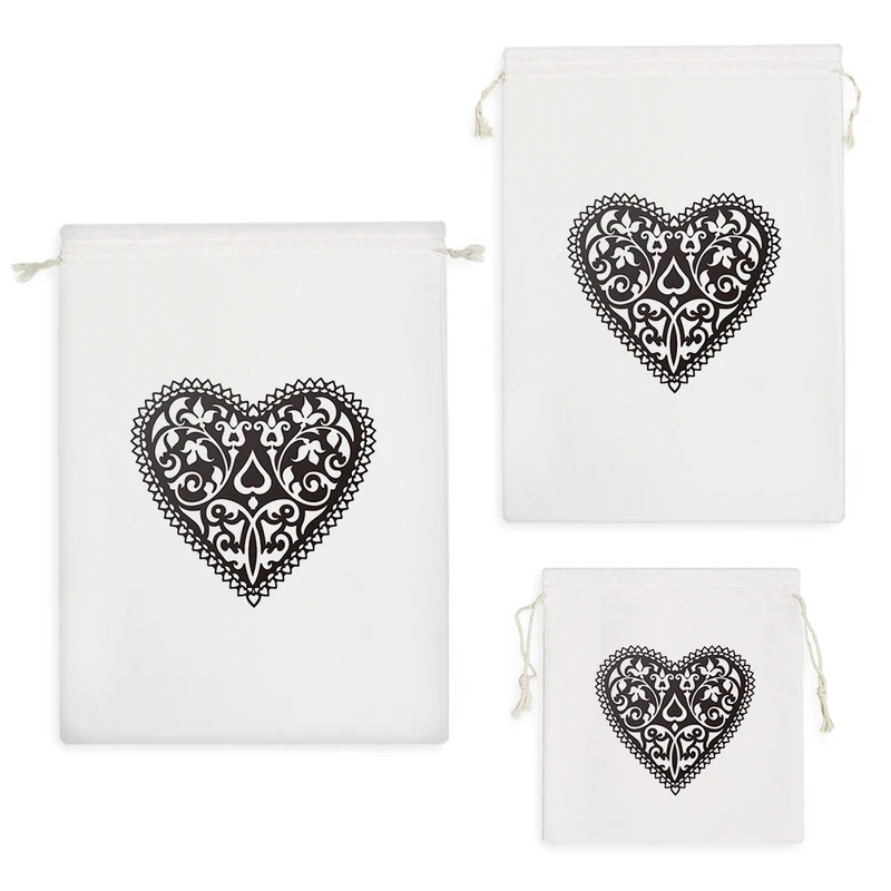 نظم دهنده خندالو مدل قلب مشکی کد 8151 مجموعه 3 عددی