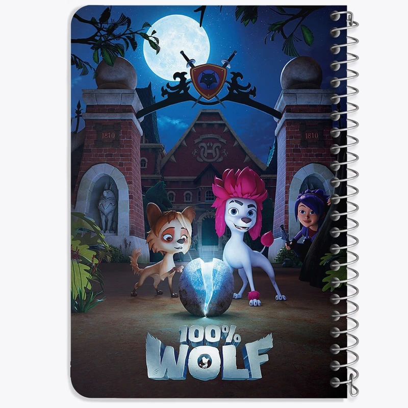 دفتر یادداشت 50 برگ خندالو طرح صد درصد گرگ Wolf 100%  کد 4815