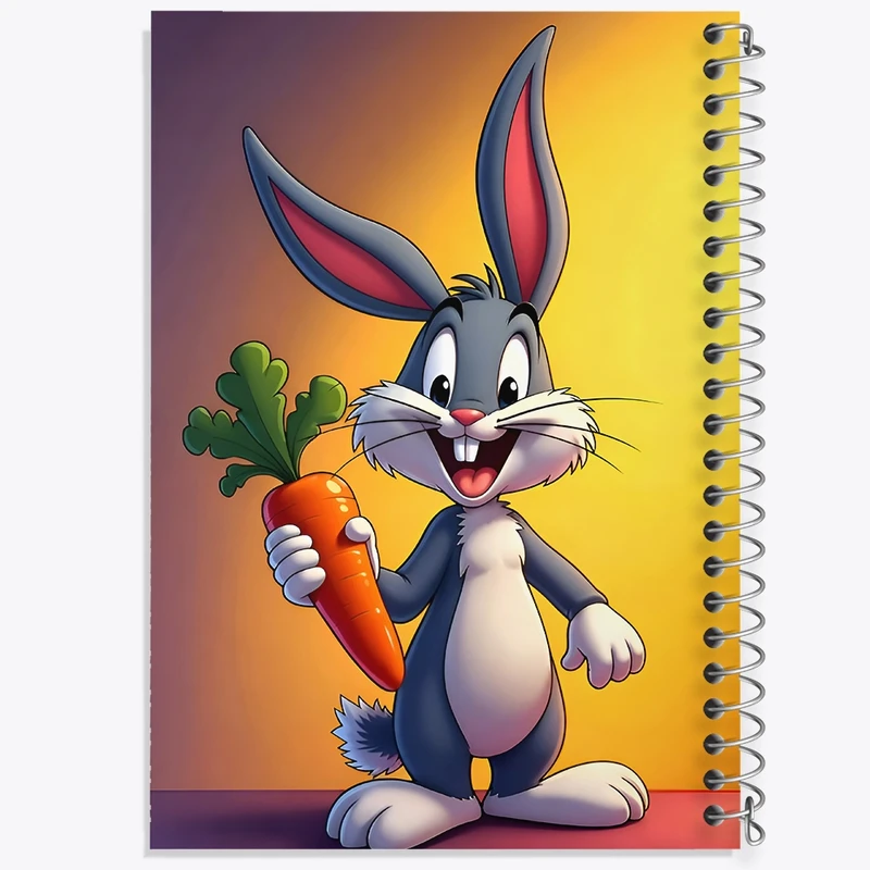 دفتر ژورنال نویسی 50 برگ خندالو مدل نقطه ای طرح باگز بانی کد F9609