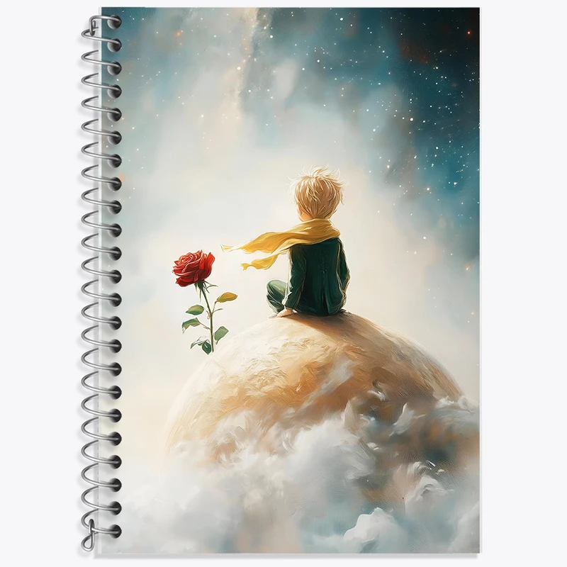 دفتر زبان دوخط 50 برگ خندالو طرح شازده کوچولو کد F8876