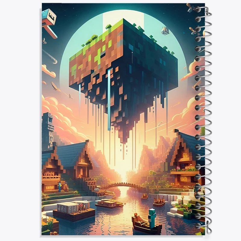 دفتر لیست خرید 50 برگ خندالو طرح ماینکرافت (Minecraft) کد F3541