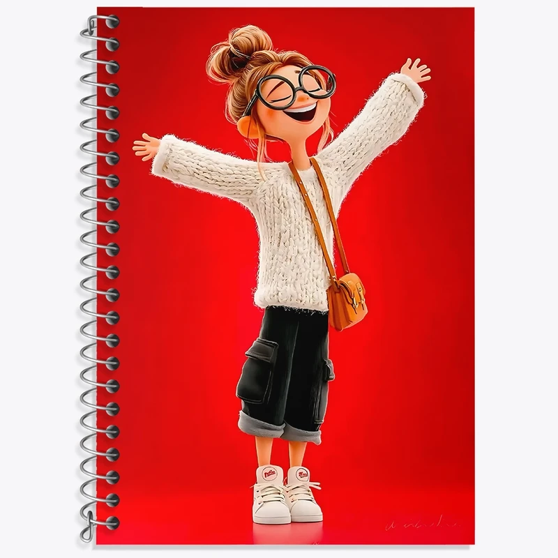 دفتر لغت 50 برگ خندالو طرح دخترانه بامزه کد N8370