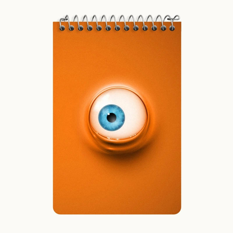 دفتر یادداشت 50 برگ خندالو طرح ایموجی تک چشم کد F3311