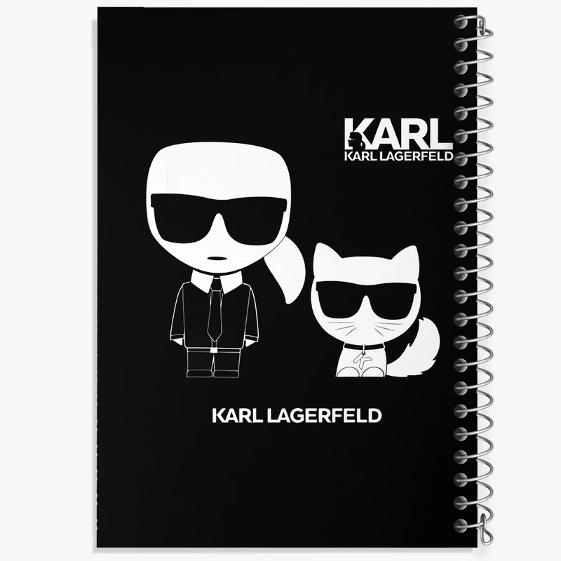 دفتر شطرنجی 50 برگ خندالو طرح کارل لاگرفلد کد F4097