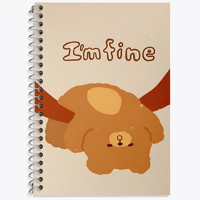 دفتر زبان 50 برگ خندالو طرح خرس بامزه خسته کد N9444