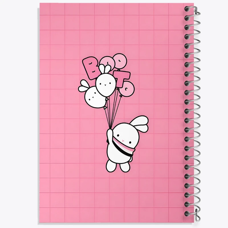 دفتر طراحی 50 برگ خندالو طرح خرگوش کیوت کد N4519