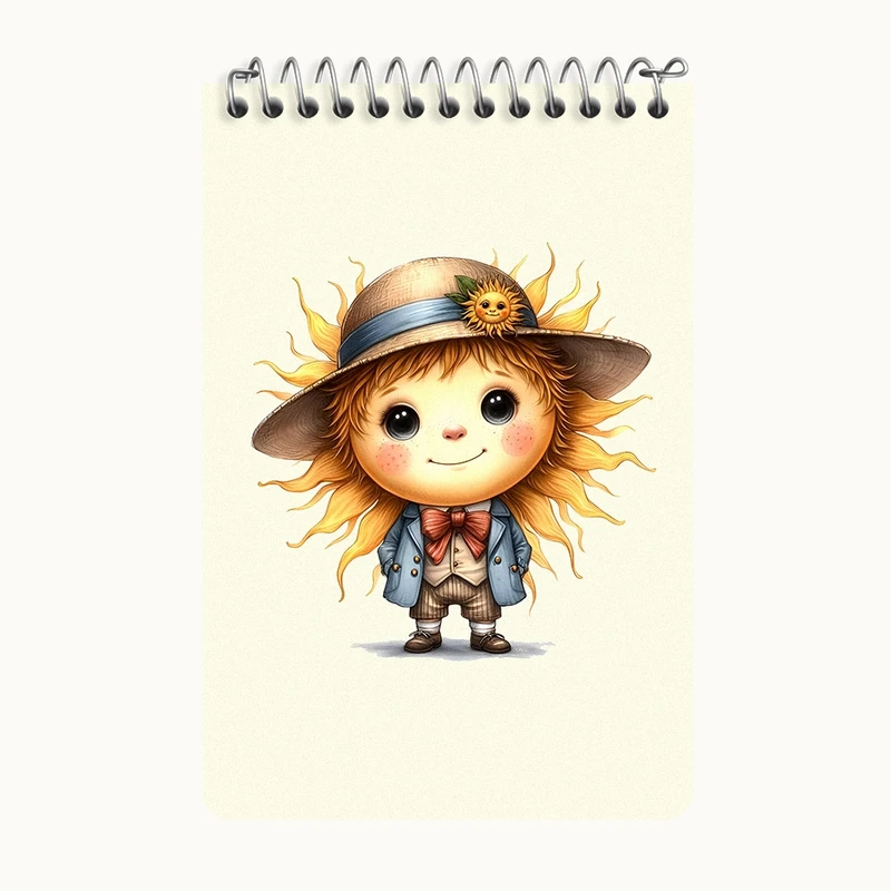 دفتر یادداشت 50 برگ خندالو طرح خورشید کیوت کد F6181