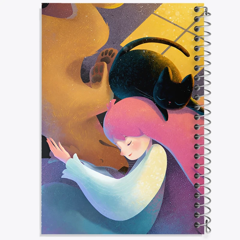 دفتر طراحی 50 برگ خندالو طرح دخترانه کد F9205