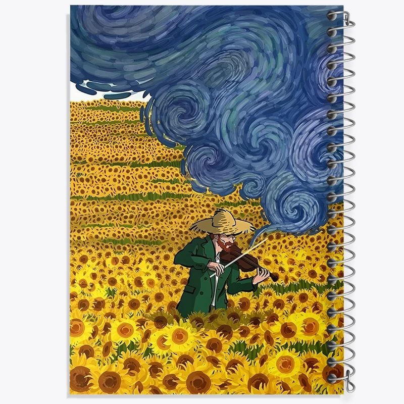 دفتر ژورنال نویسی 50 برگ خندالو مدل نقطه ای طرح ونسان ونگوگ کد F3931