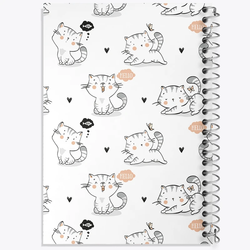 دفتر طراحی 50 برگ خندالو طرح گربه (Cat) کد N318