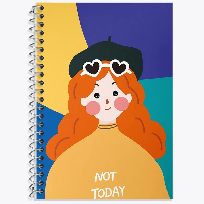 دفتر زبان 50 برگ خندالو مدل سه خط طرح دخترانه کد F10835