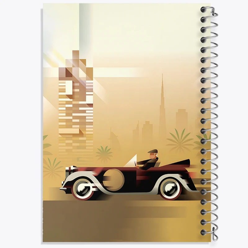 دفتر مشق 50 برگ خندالو طرح ماشین کلاسیک کد F4961