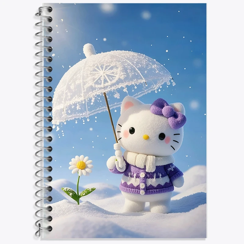 دفتر زبان 50 برگ خندالو مدل دو خط طرح هلو کیتی کد F10308