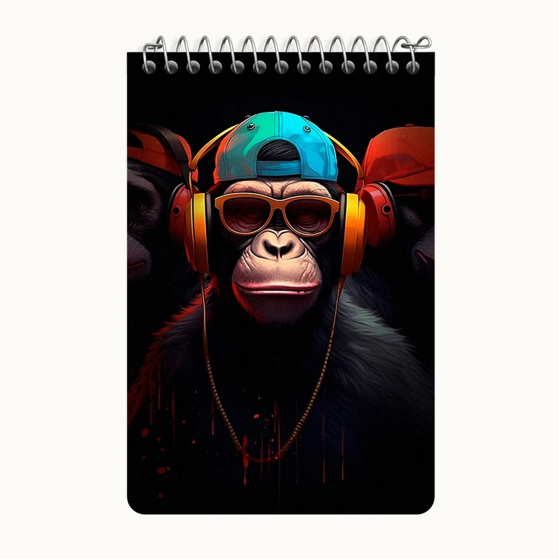 دفتر یادداشت 50 برگ خندالو طرح میمون بامزه کد F3377