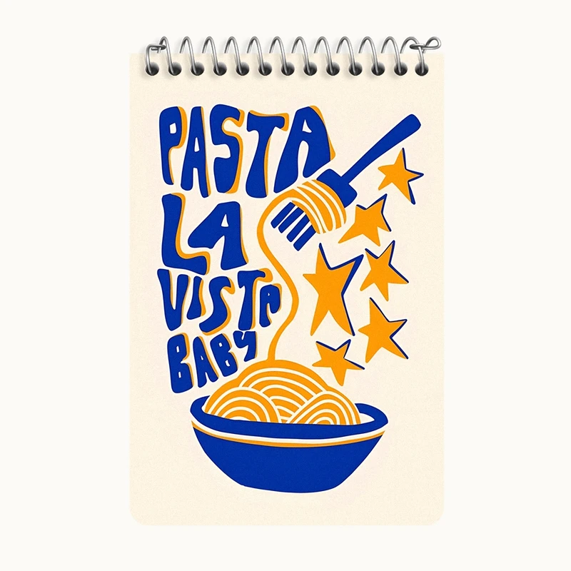 دفتر یادداشت 50 برگ خندالو طرح پاستا (Pasta) کد F14149