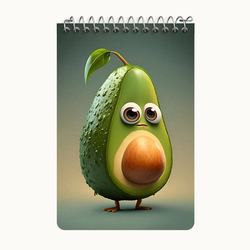 دفتر یادداشت 50 برگ خندالو طرح آووکادو کد F12757