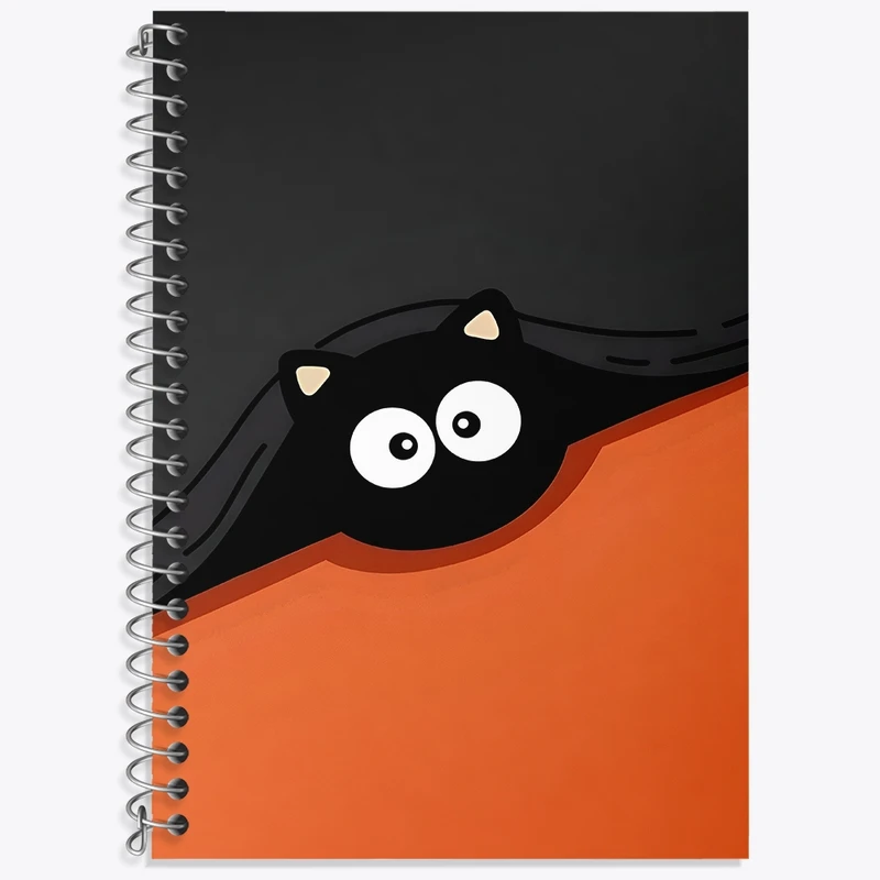 دفتر زبان 50 برگ خندالو مدل سه خط طرح گربه کیوت کد F3398