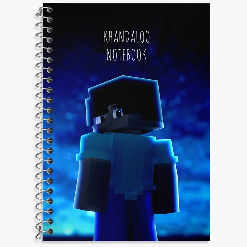 دفتر زبان 50 برگ خندالو مدل سه خط طرح بازی ماینکرافت (Minecraft) کد N8750