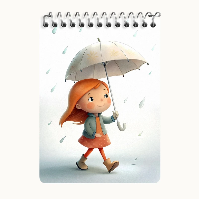 دفتر یادداشت 50 برگ خندالو طرح دخترانه بامزه کد N5912