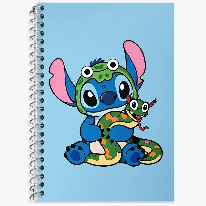 دفتر زبان 50 برگ خندالو مدل سه خط طرح استیچ کد F12707