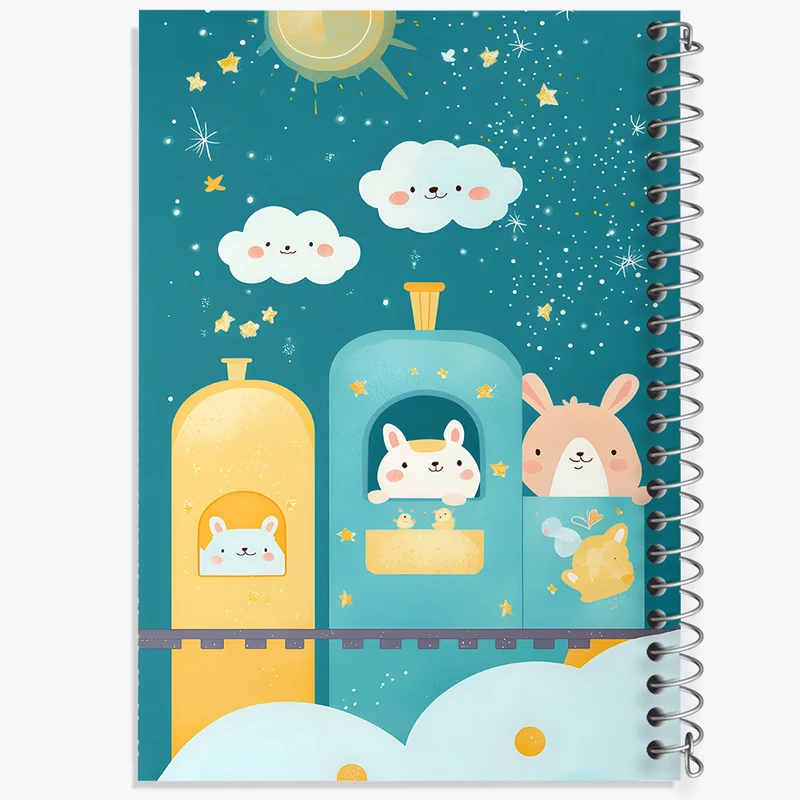 دفتر مشق 100 برگ خندالو طرح قطار حیوانات کد F10940