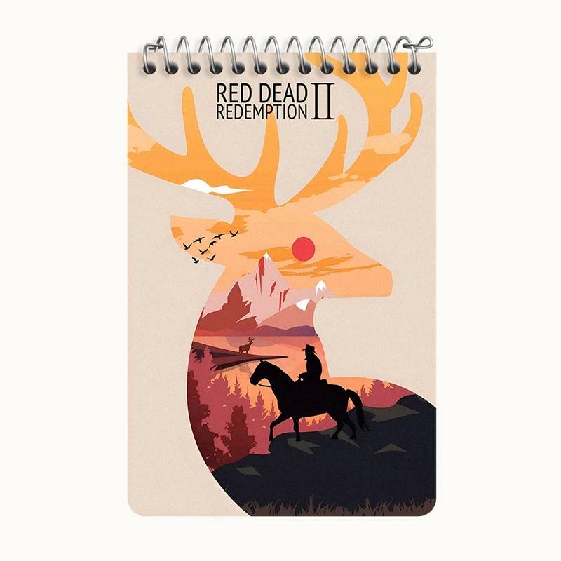 دفتر یادداشت 50 برگ خندالو طرح رد دد (Red Dead) کد F13602