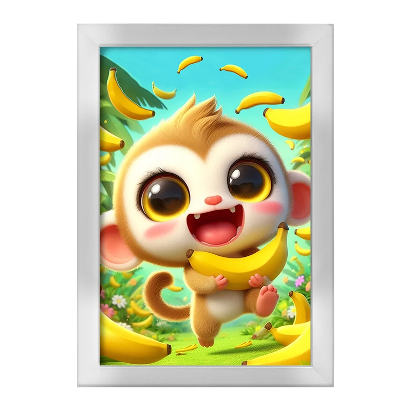 تابلو خندالو طرح میمون کیوت کد F6079