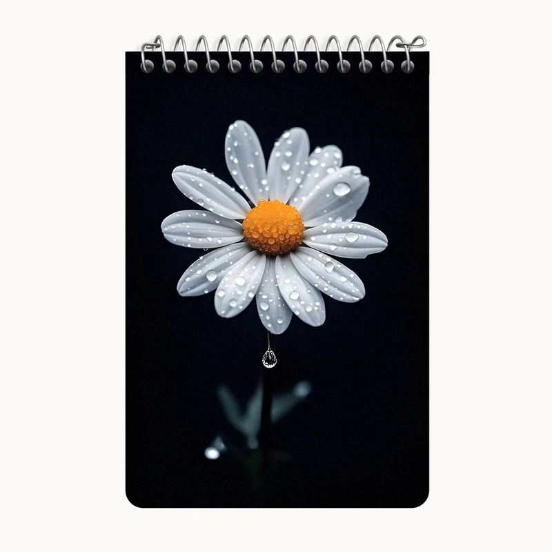 دفتر یادداشت 50 برگ خندالو طرح گل بابونه کد F11407