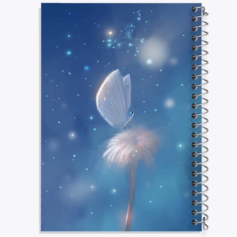 دفتر ژورنال نویسی 50 برگ خندالو مدل نقطه ای طرح پروانه کد F12517