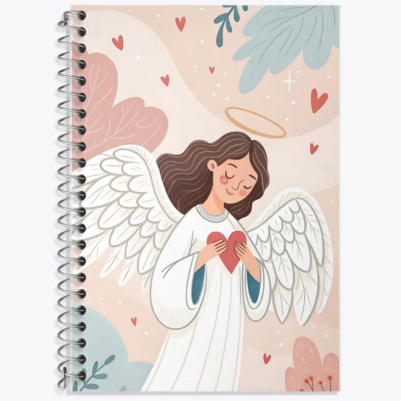 دفتر زبان 50 برگ خندالو مدل سه خط طرح فرشته کد F11100