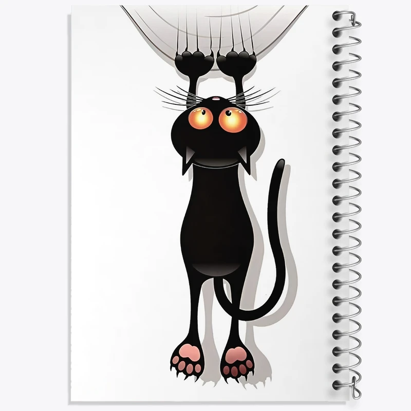 دفتر لیست خرید 50 برگ خندالو طرح گربه سیاه کد F3393