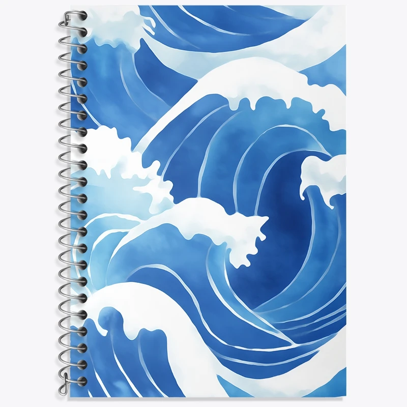 دفتر لغت 50 برگ خندالو طرح پترن امواج کد N7721