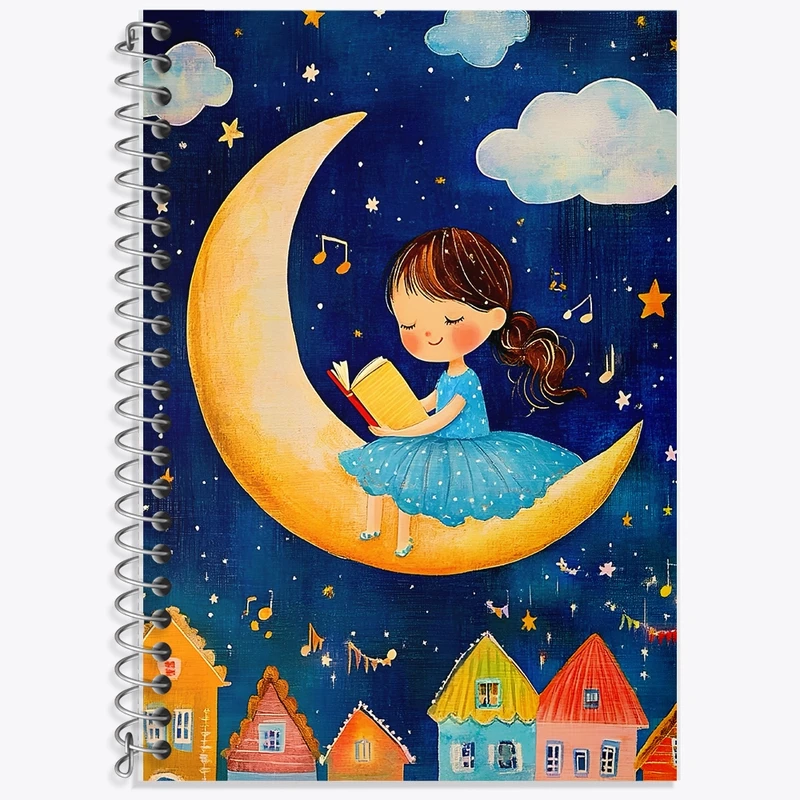 دفتر زبان 50 برگ خندالو مدل سه خط طرح دخترانه کودکانه کد F10931