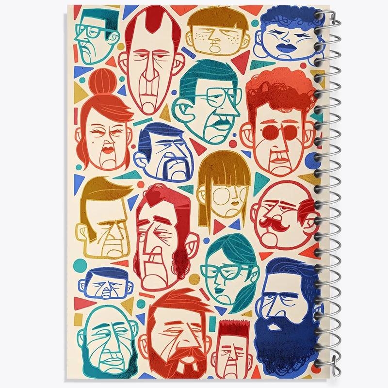 دفتر لیست خرید 50 برگ خندالو طرح پترن چهره کد F9753