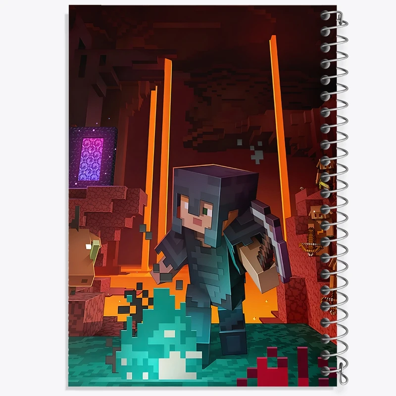 دفتر طراحی 50 برگ خندالو طرح ماینکرافت (Minecraft) کد F3514