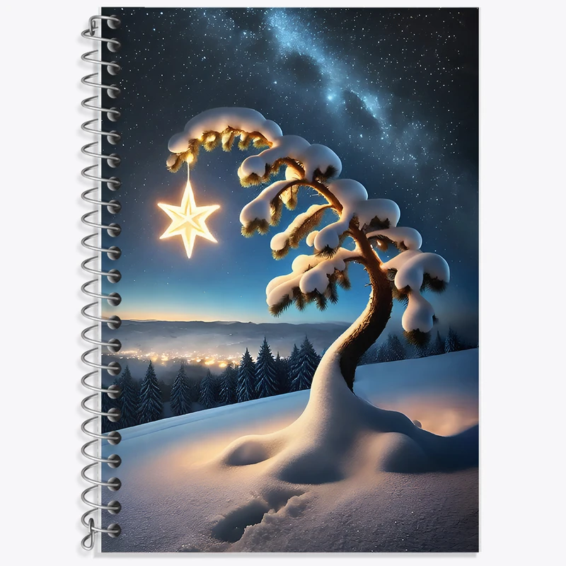 دفتر نت موسیقی 50 برگ خندالو طرح منظره برفی کد F9973