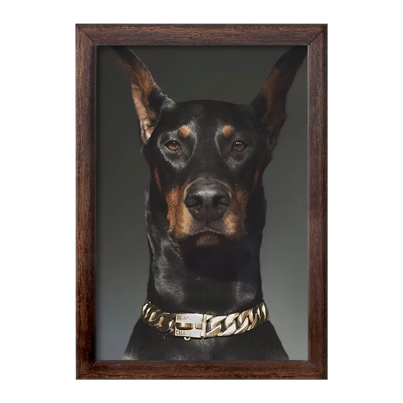 تابلو خندالو طرح سگ دوبرمن (Dobermann) کد F13638