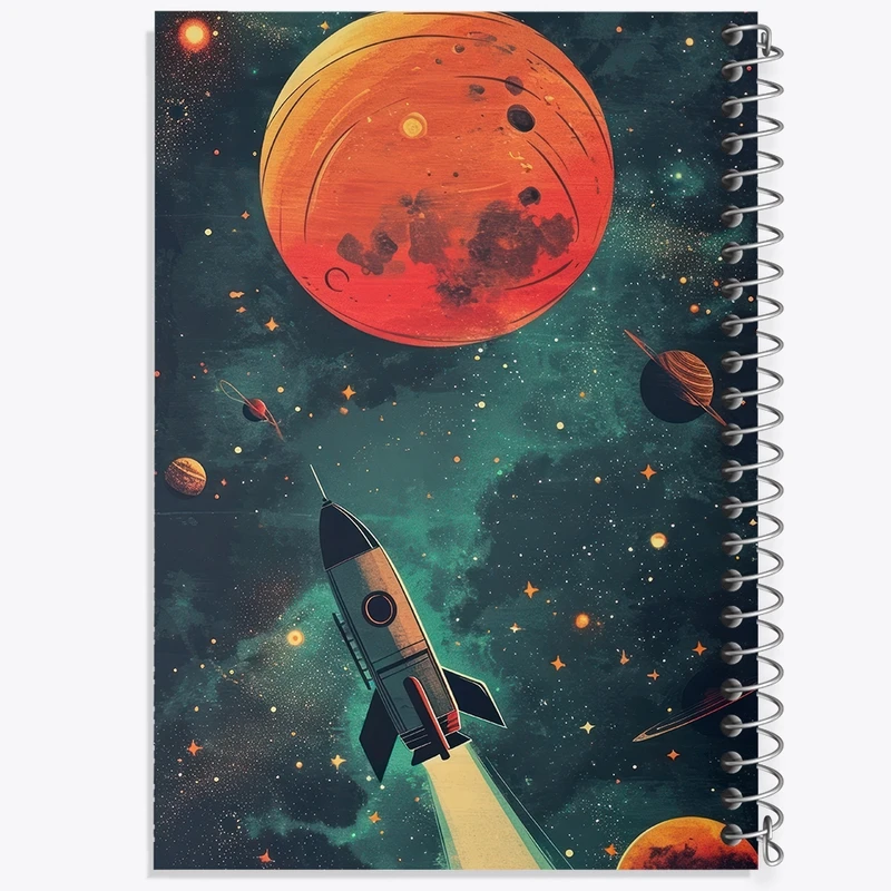 دفتر لیست خرید 50 برگ خندالو طرح کهکشان کد F3037