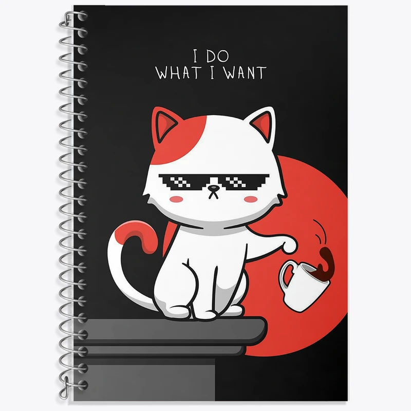 دفتر نت موسیقی 50 برگ خندالو طرح گربه کد F10320