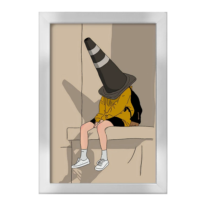 تابلو خندالو طرح پسرانه مینیمال کد F3243