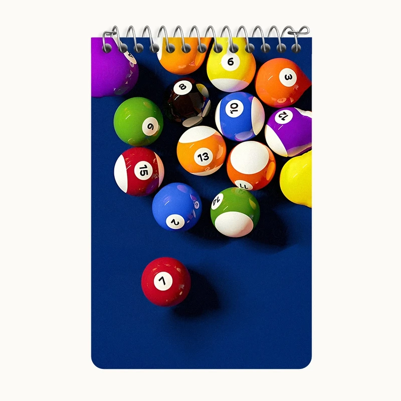 دفتر یادداشت 50 برگ خندالو طرح بیلیارد کد F12847