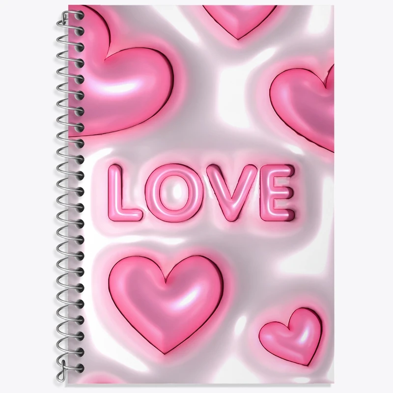 دفتر زبان 50 برگ خندالو مدل سه خط طرح Love کد F3841