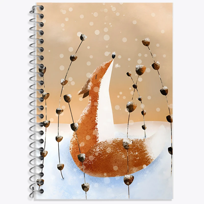 دفتر نت موسیقی 50 برگ خندالو طرح روباه و برف کد F8726