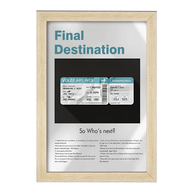 تابلو خندالو طرح مقصد نهایی (Final Destination) کد F13812