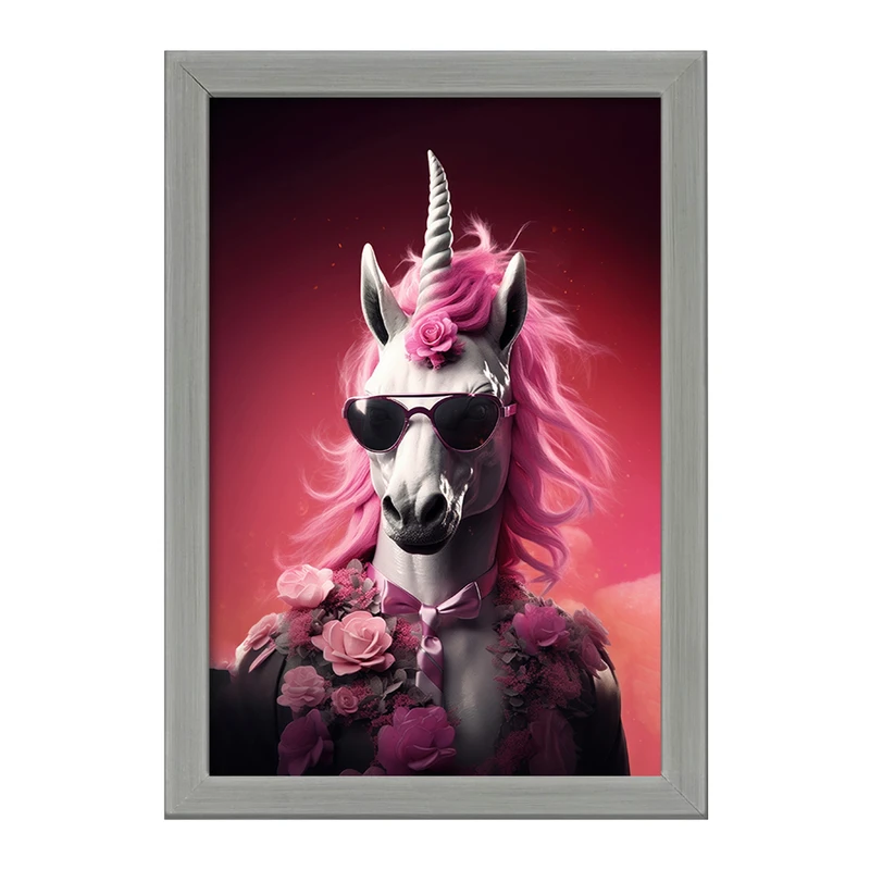 تابلو خندالو طرح اسب تک شاخ بامزه کد F3049