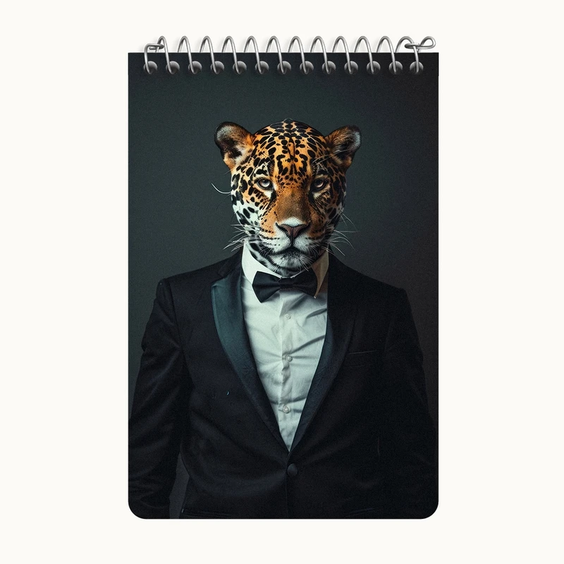 دفتر یادداشت 50 برگ خندالو طرح پلنگ کد F3065