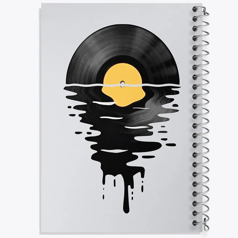 دفتر لیست خرید 50 برگ خندالو طرح صفحه گرامافون کد F12860